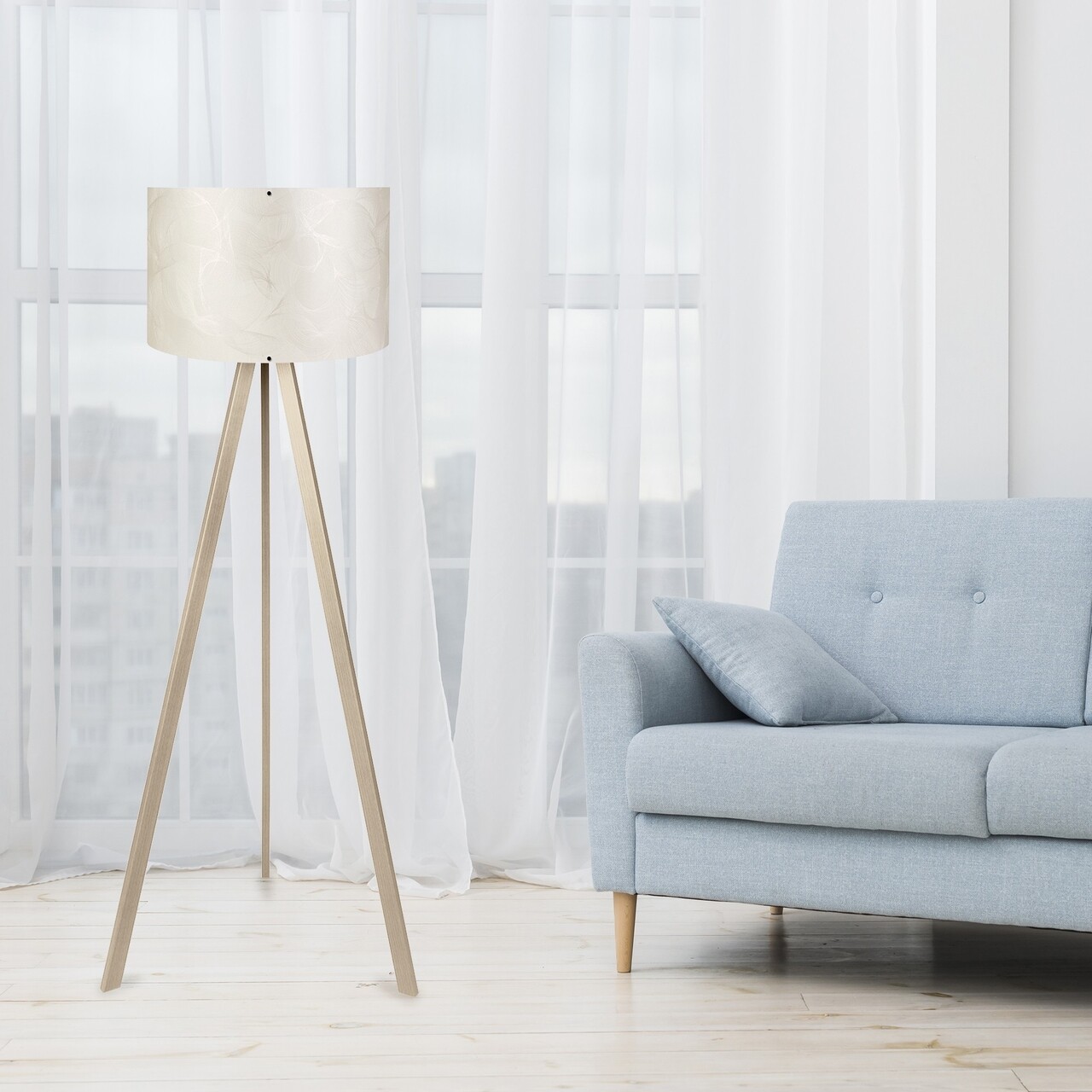 Lampadar, AYD-1806, Insignio, 38 x 140 cm, 1 x E27, 60W, bej/ecru - imagine 4